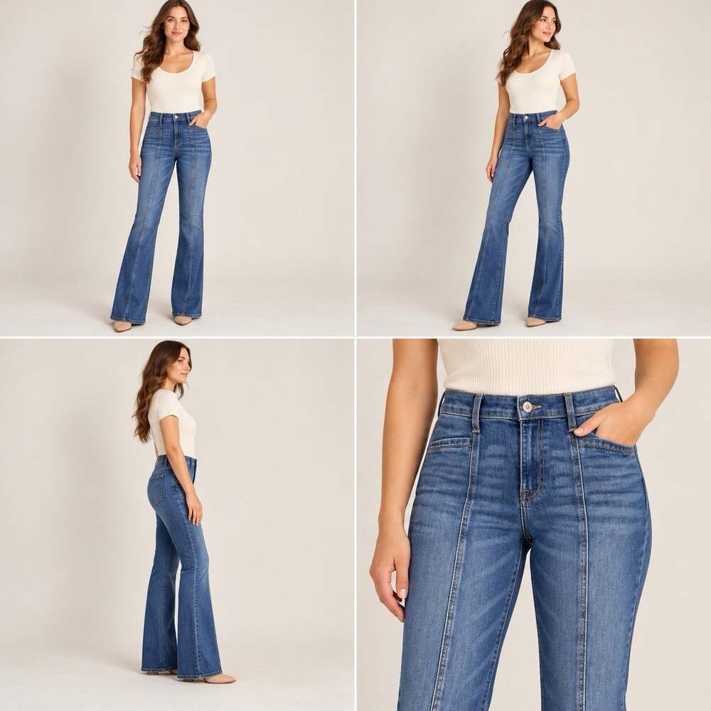 Lucky Brand Flare Jeans Womens 4 27 Blue Front Seam Medium Wash Denim